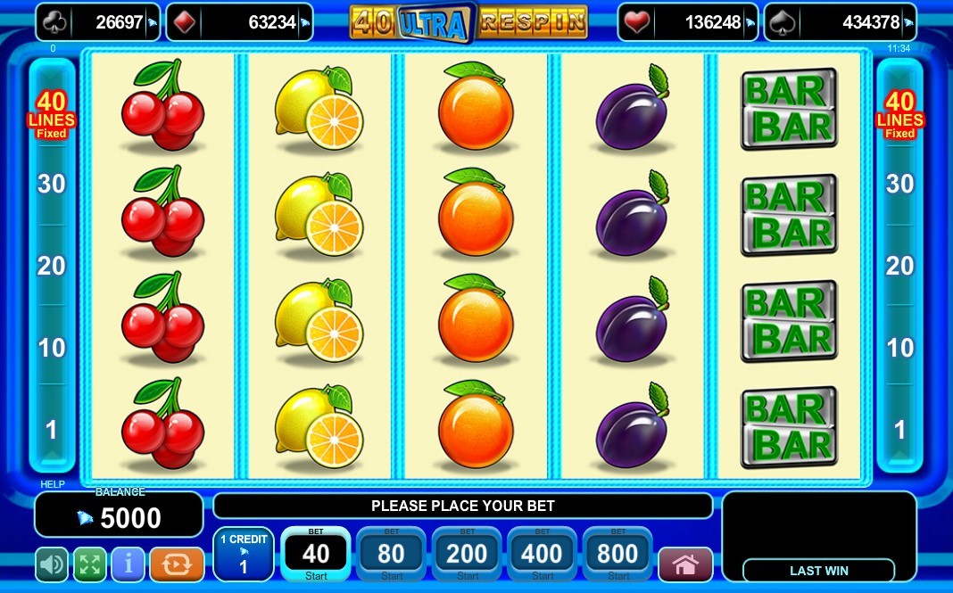 40 Ultra Respin Slot Gameplay