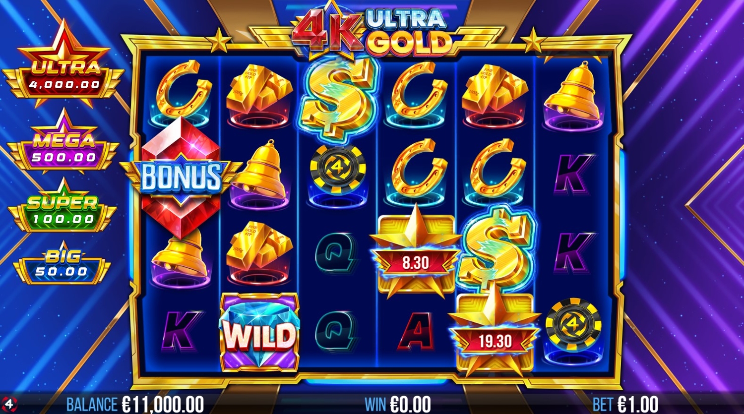 4K Ultra Gold Slot Gameplay