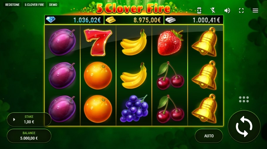 5 Clover Fire Slot Gameplay