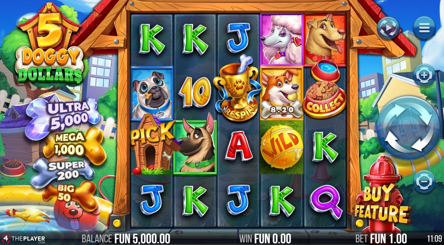 5 Doggy Dollars Slot Gameplay