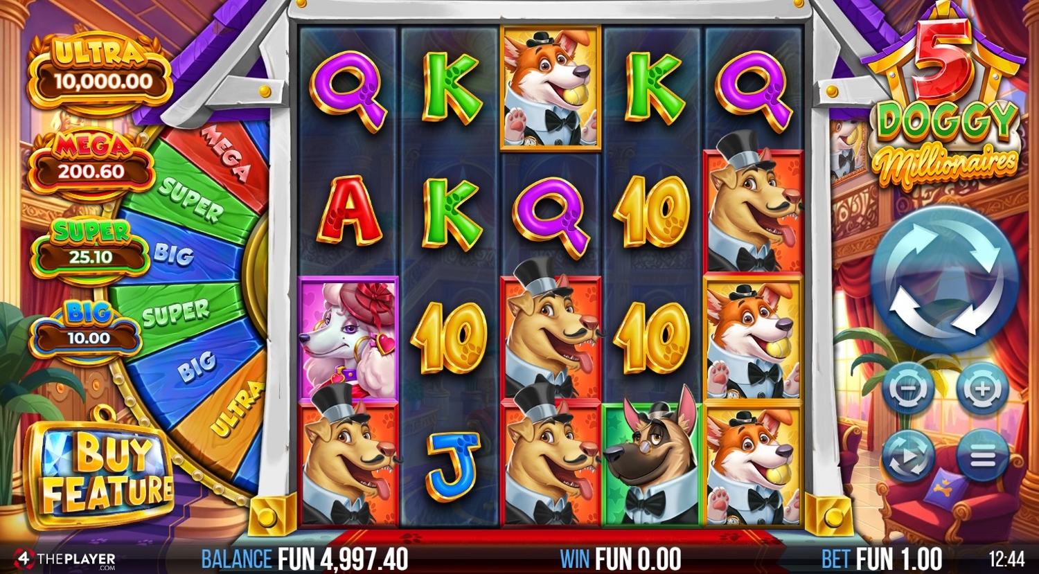 5 Doggy Millionares Slot Gameplay
