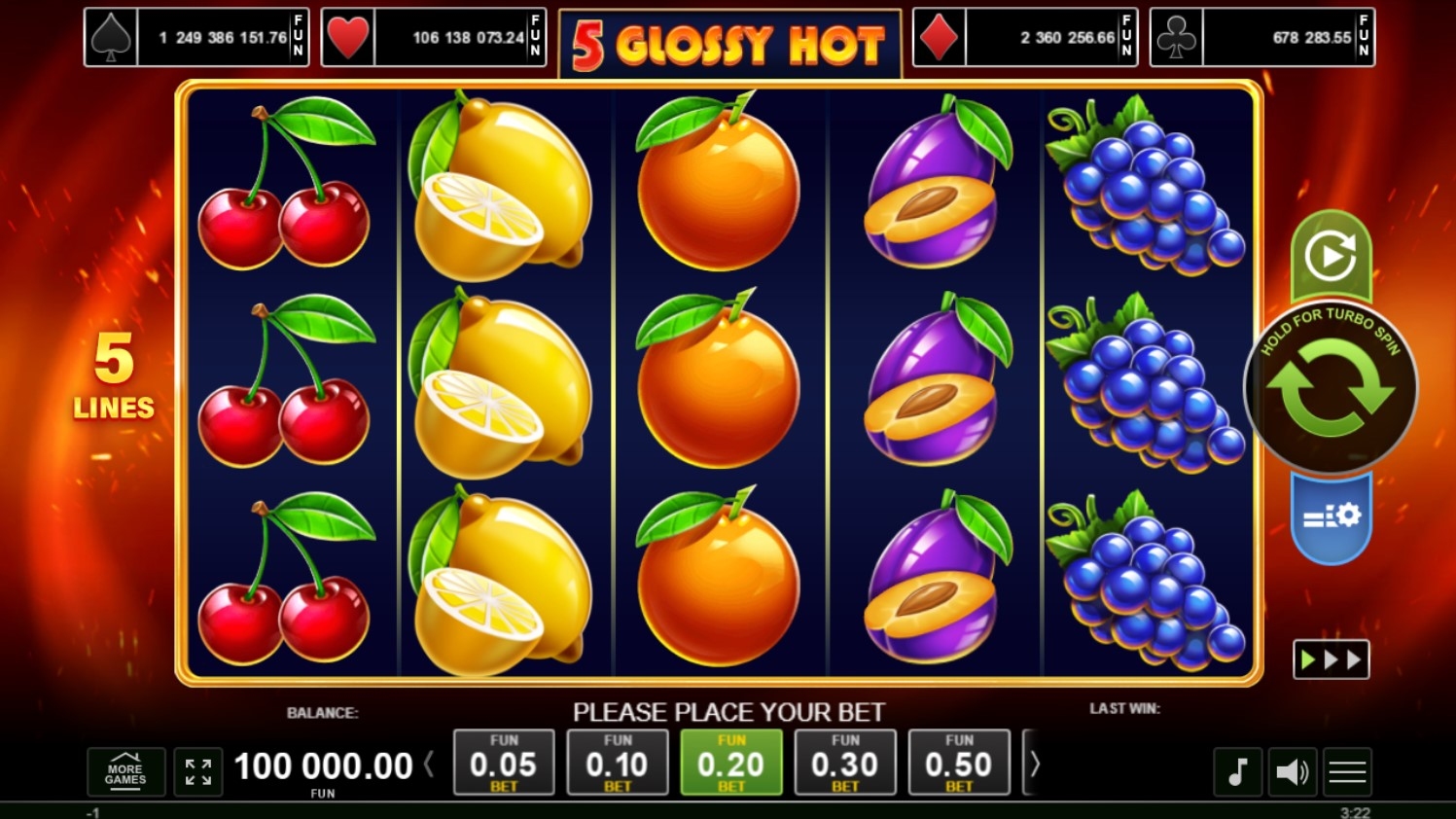 5 Glossy Hot Slot Gameplay