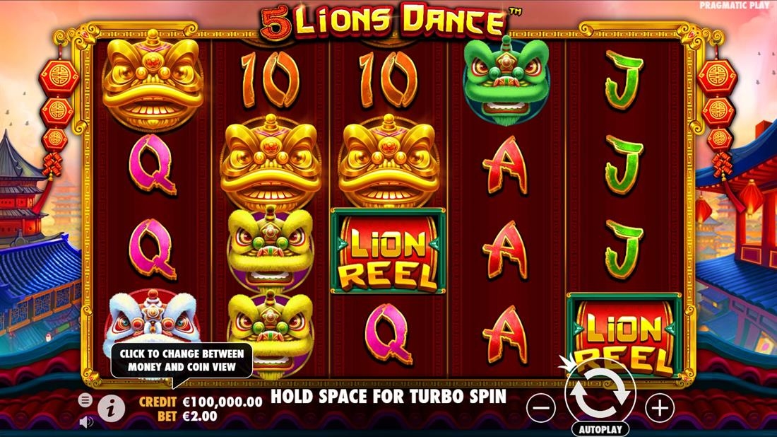 5 Lions Dance Slot Gameplay