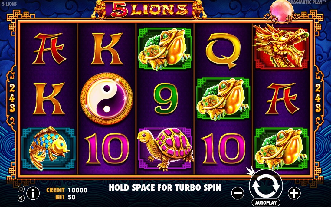 5 Lions Slot Gameplay