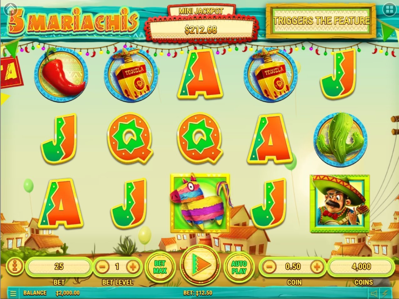 5 Mariachis Slot Gameplay