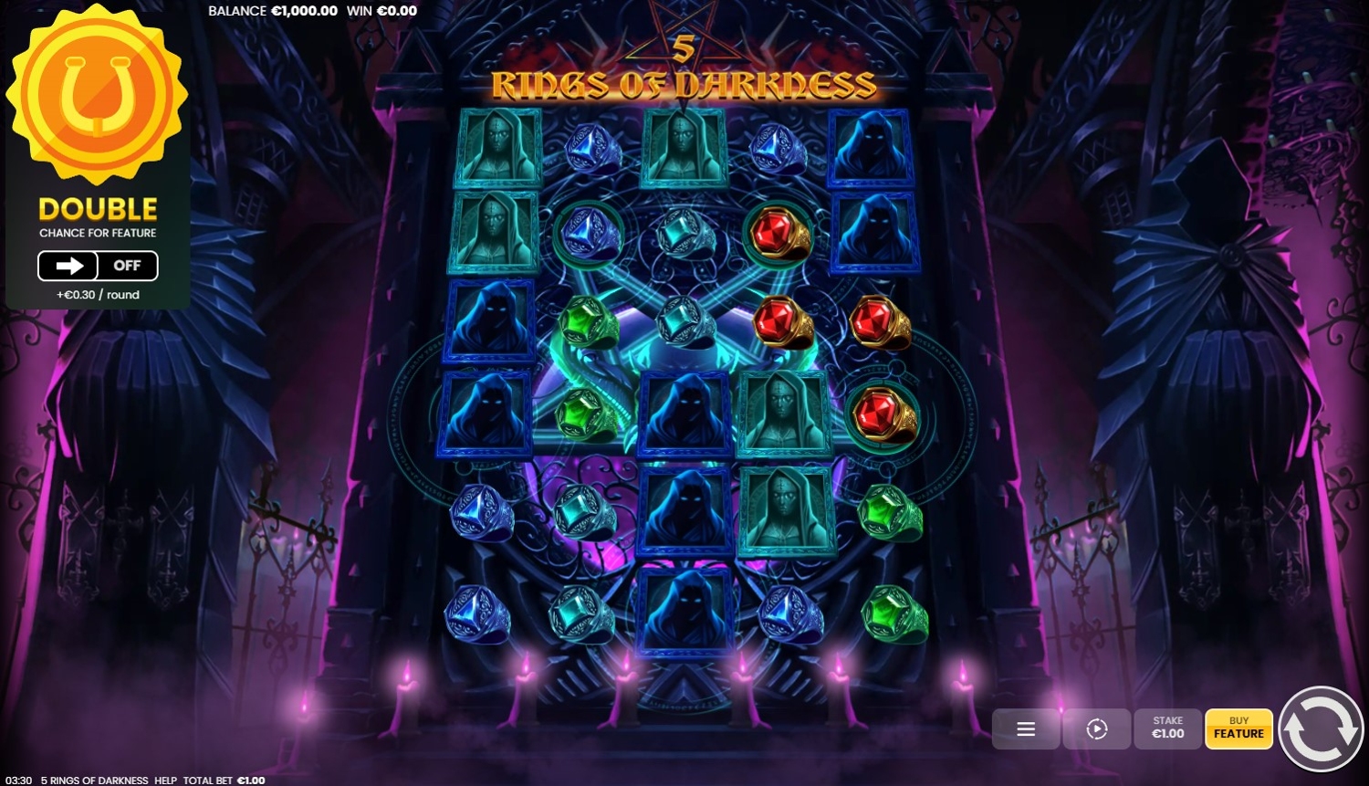 5 Rings of Darkness Slot Gameplay