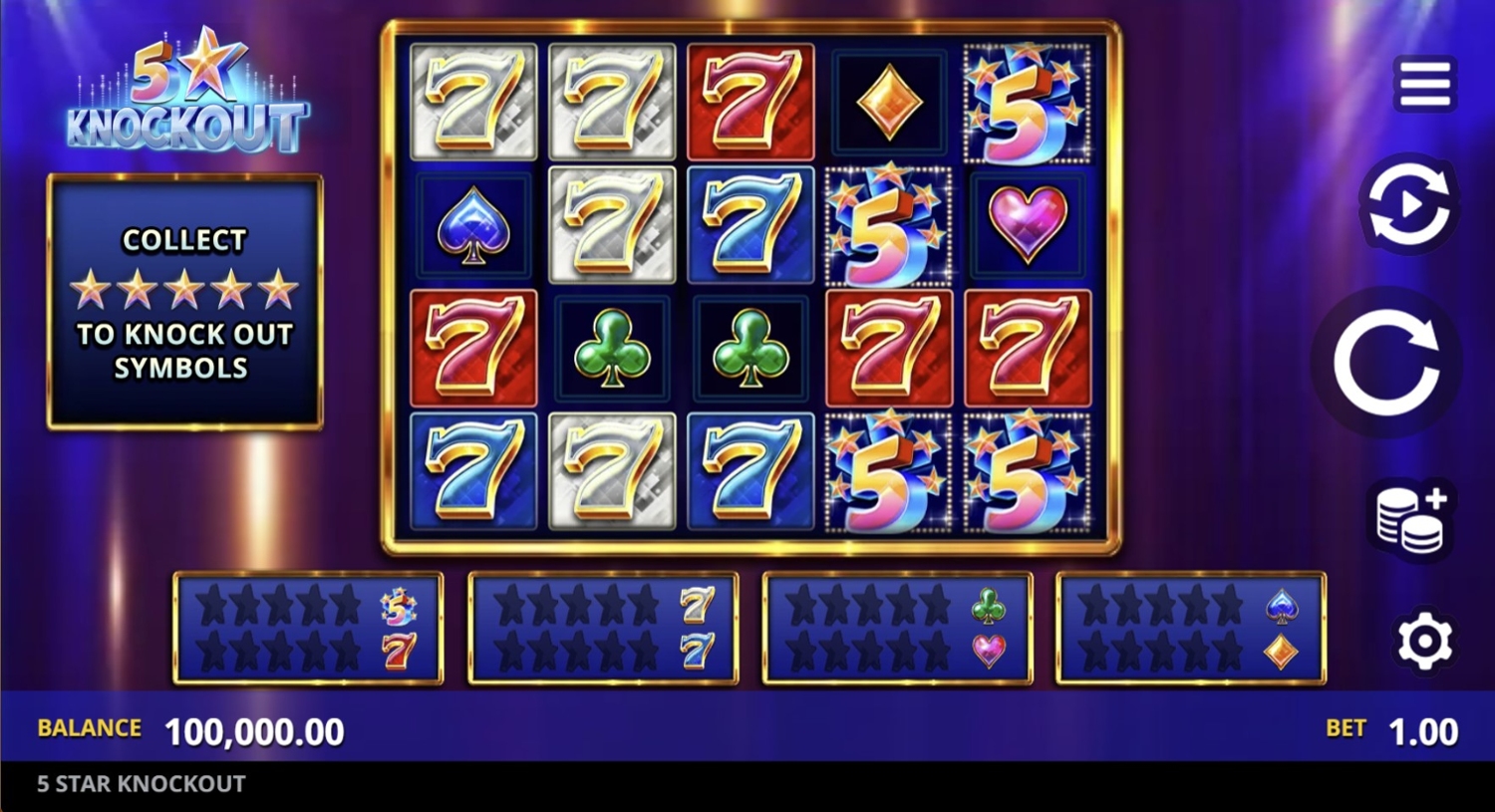 5 Star Knockout Slot Gameplay
