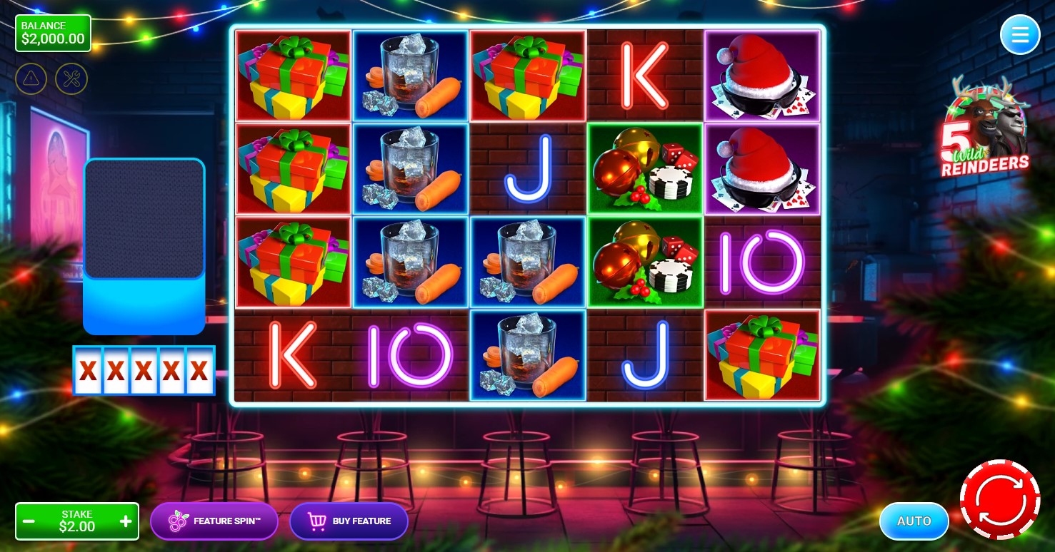 5 Wild Reindeers Slot Gameplay