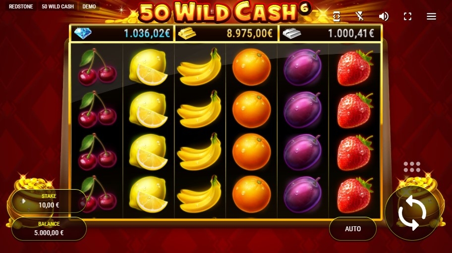 50 Wild Cash Slot Gameplay