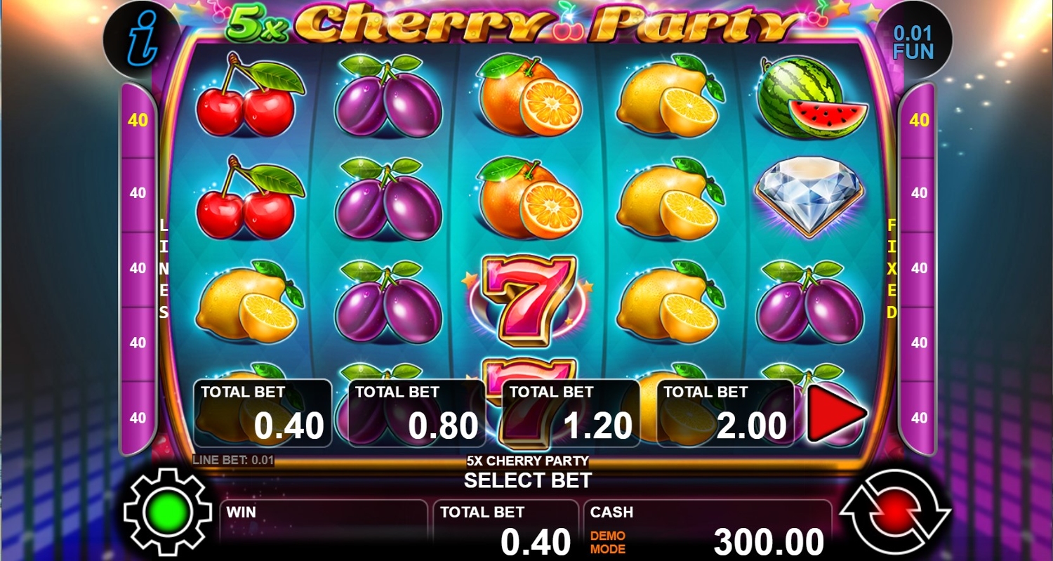 5x Cherry Party Slot Gameplay