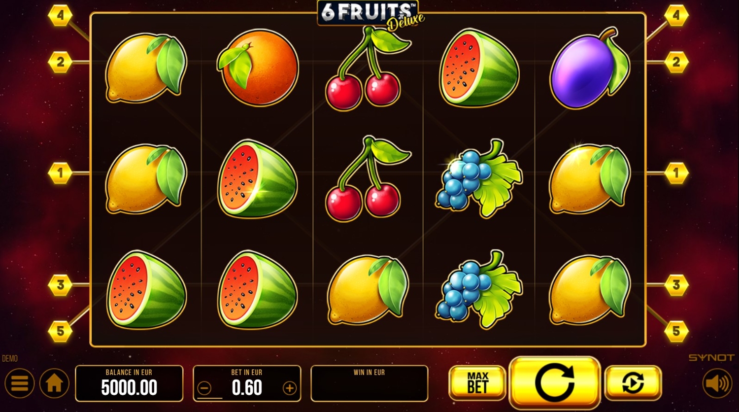6 Fruits Deluxe Slot Gameplay
