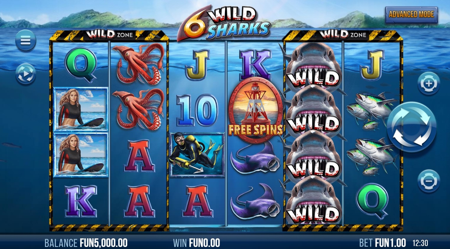 6 Wild Sharks Slot Gameplay