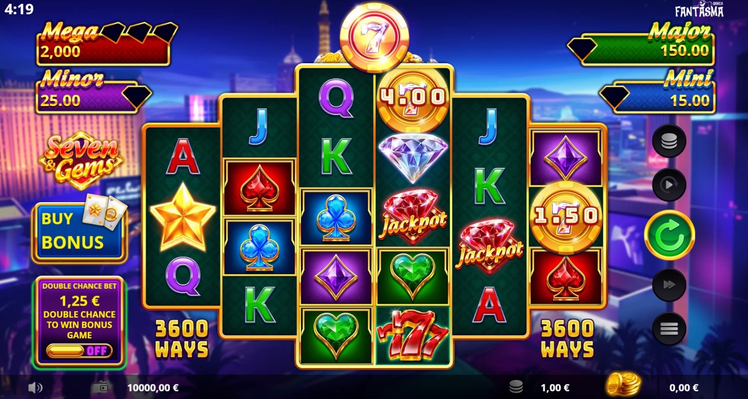 7 & Gems Slot Gameplay