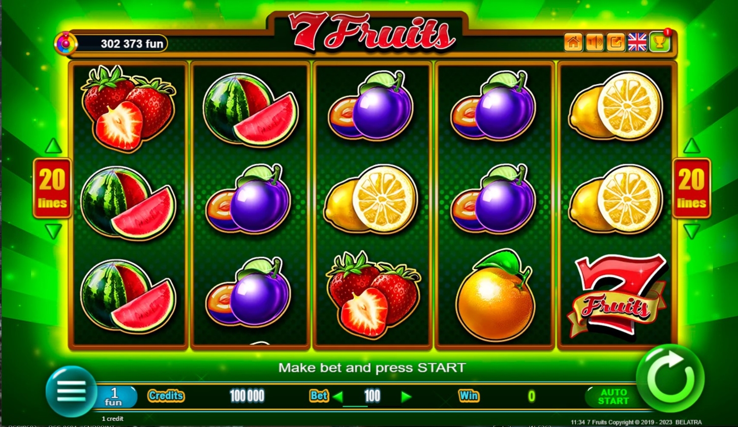 7 Fruits Slot Gameplay