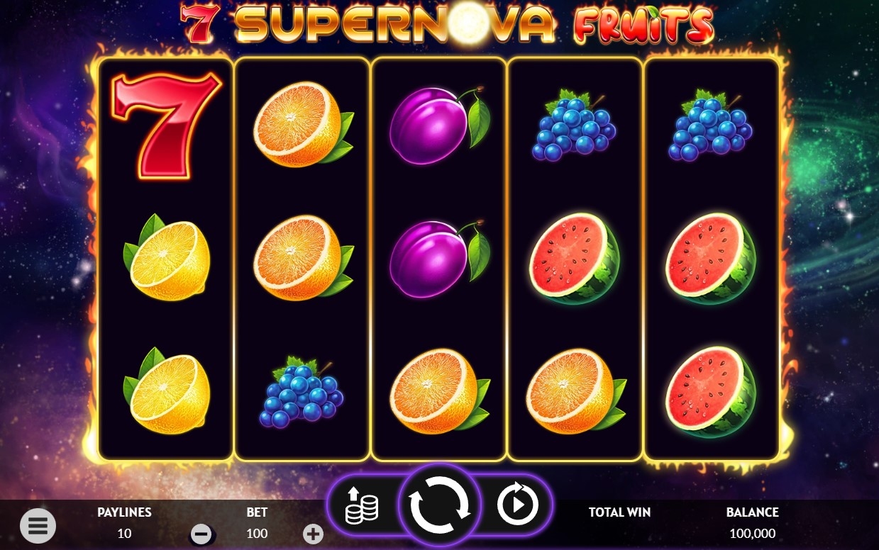 7 Supernova Fruits Slot Gameplay