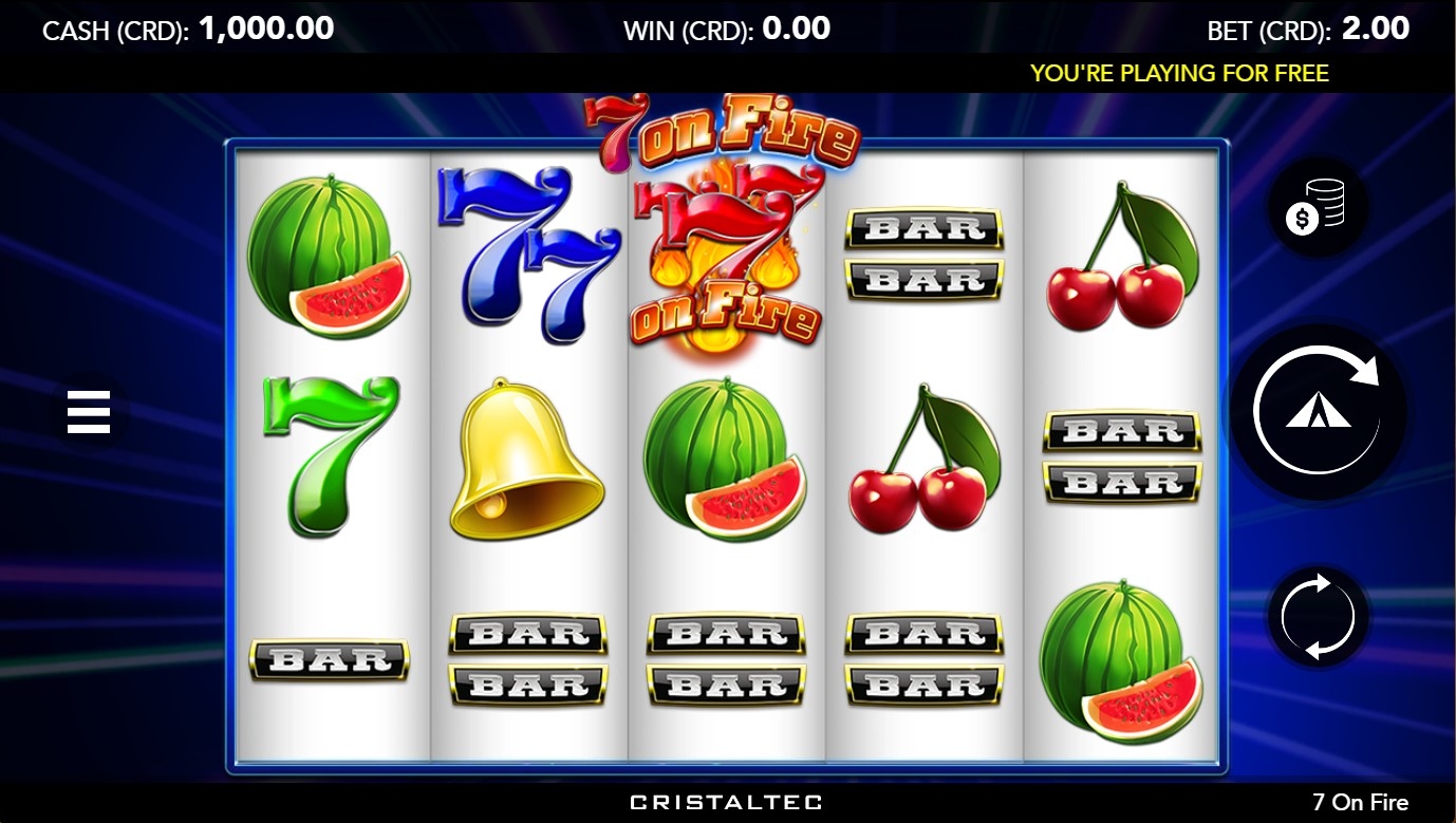 7 on Fire JP Slot Gameplay