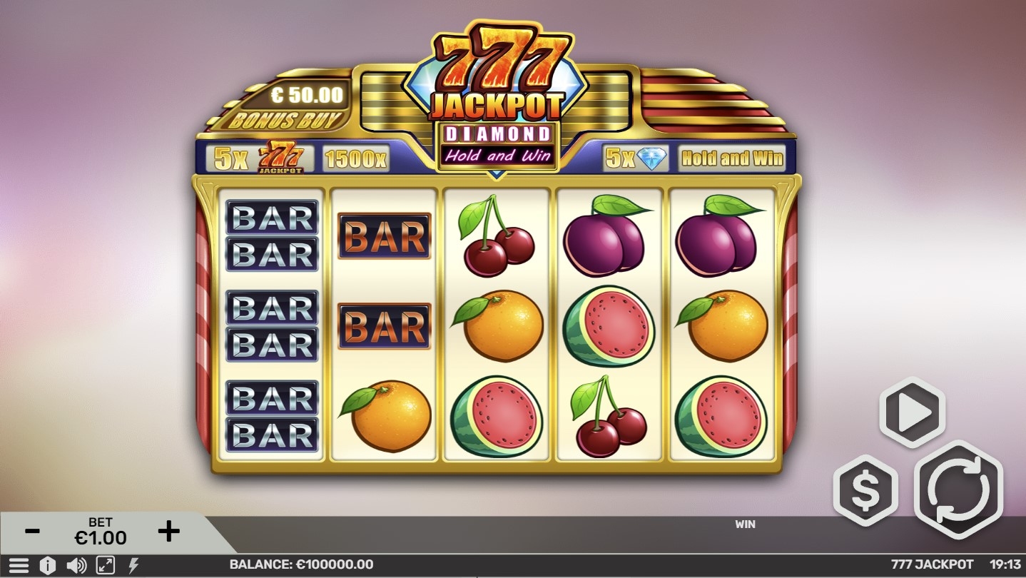 777 Jackpot Diamond Hold and Win Slot Gameplay