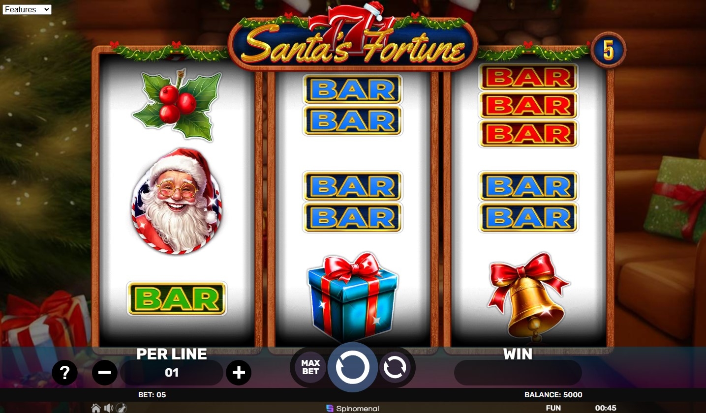 777 Santa's Fortune Slot Gameplay