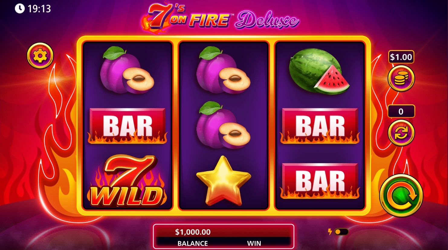 7s on Fire Deluxe Slot Gameplay