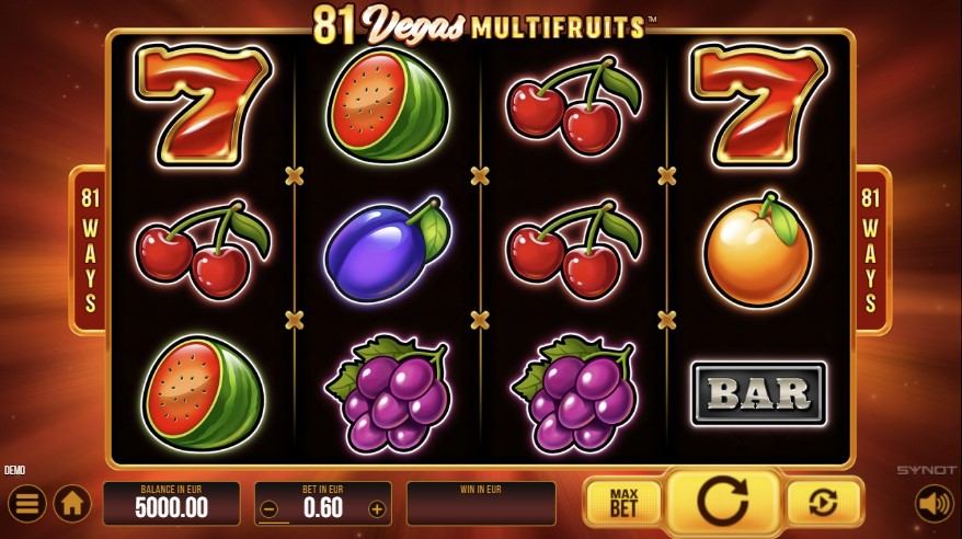 81 Vegas Multi Fruits Slot Gameplay