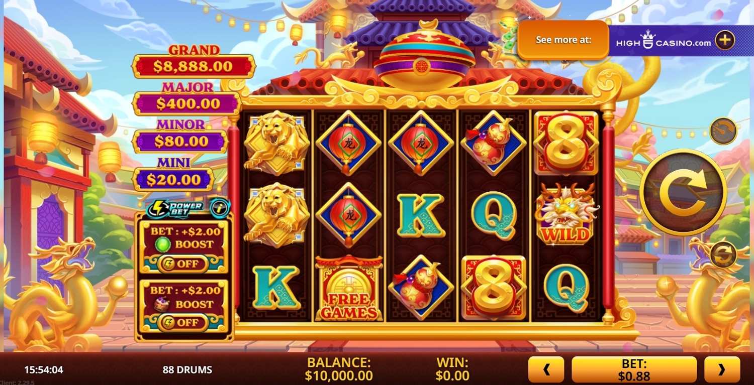 88 Drums Slot Gameplay