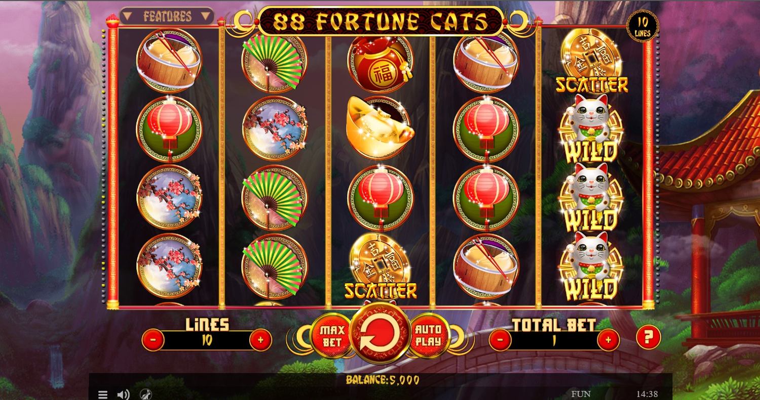 88 Fortune Cats Slot Gameplay