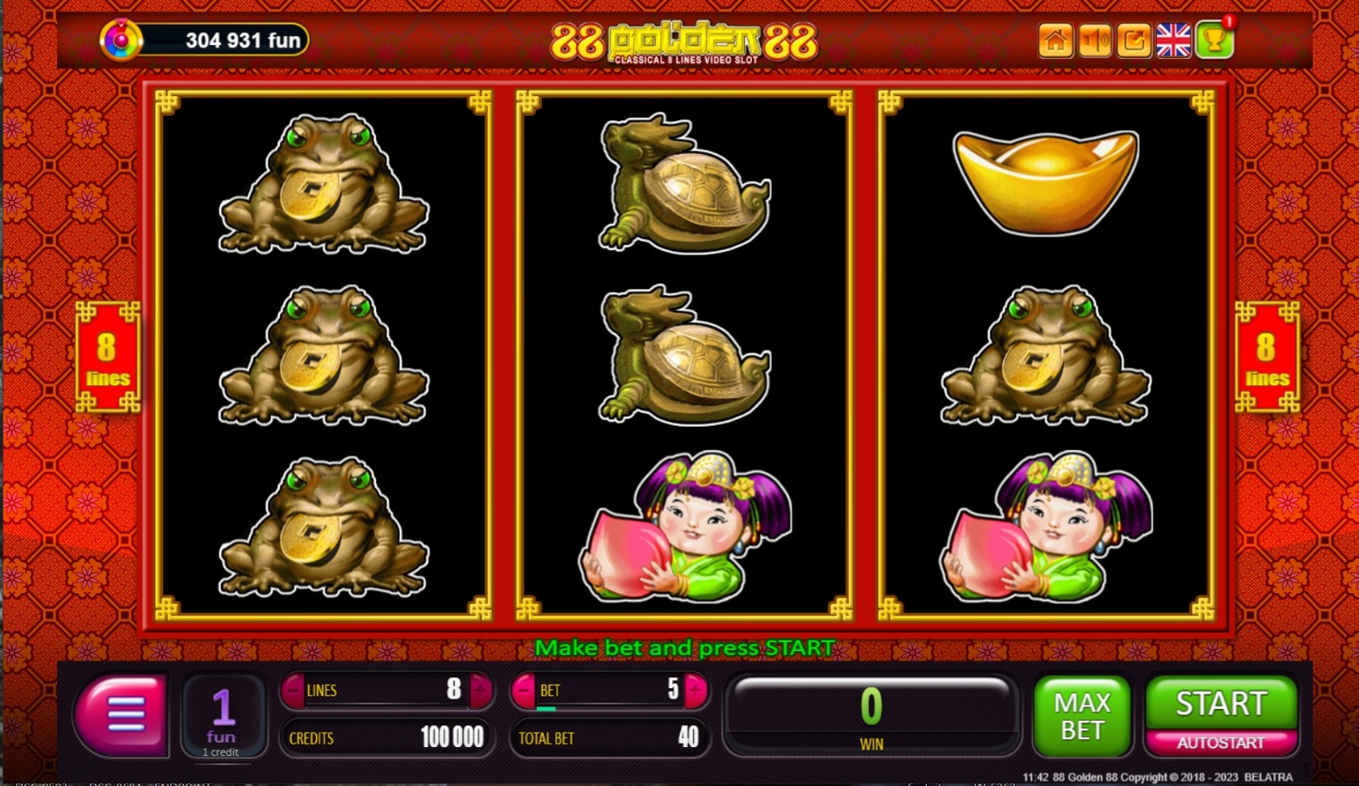 88 Golden 88 Slot Gameplay