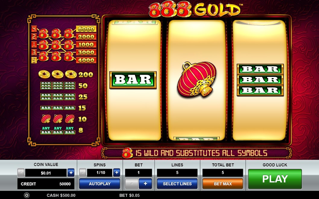 888 Gold Slot Gameplay