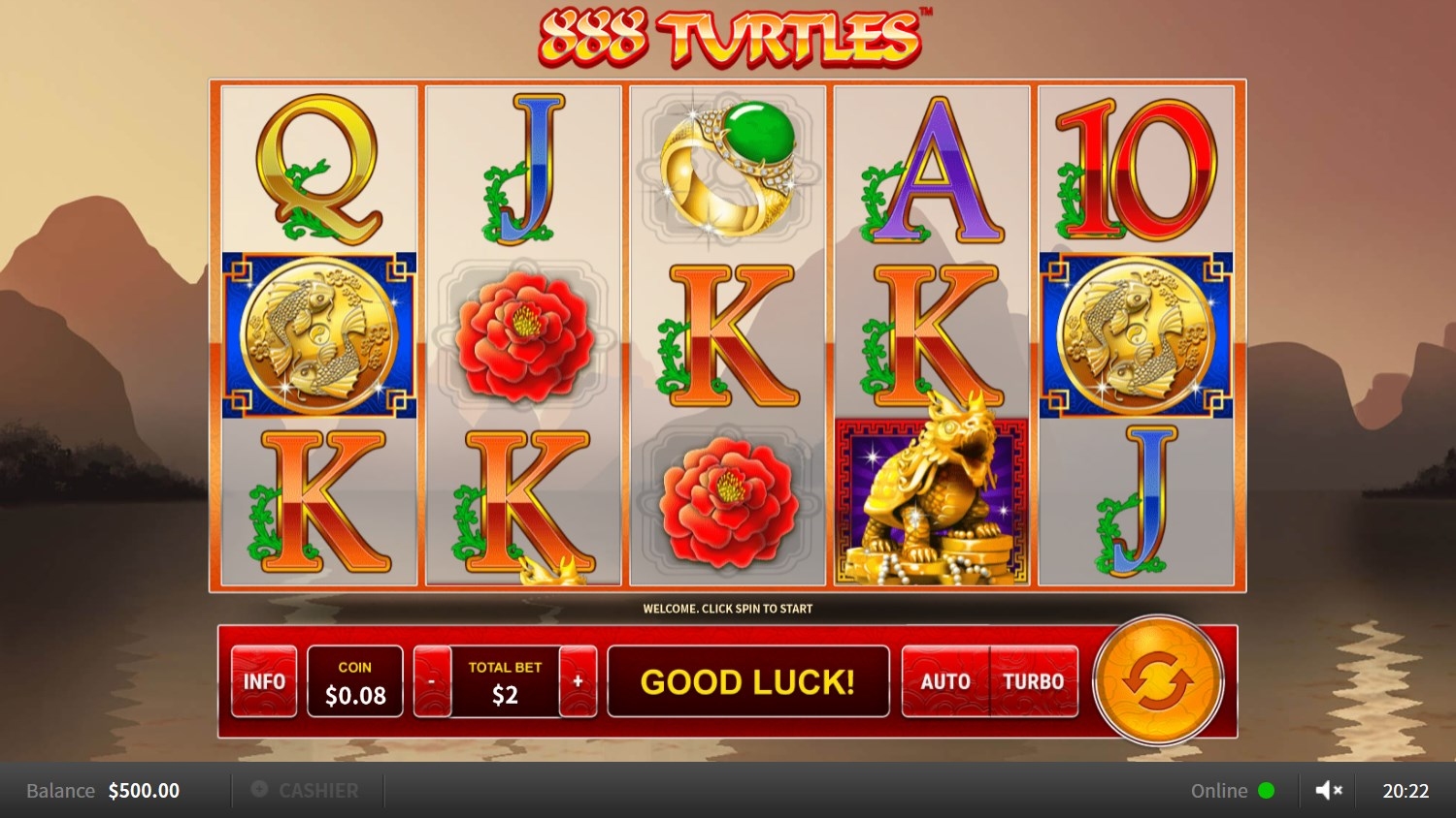 888 Turtles Slot Gameplay