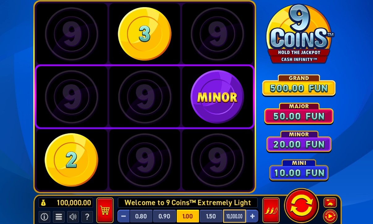 9 Coins Extremely Light Slot Gameplay