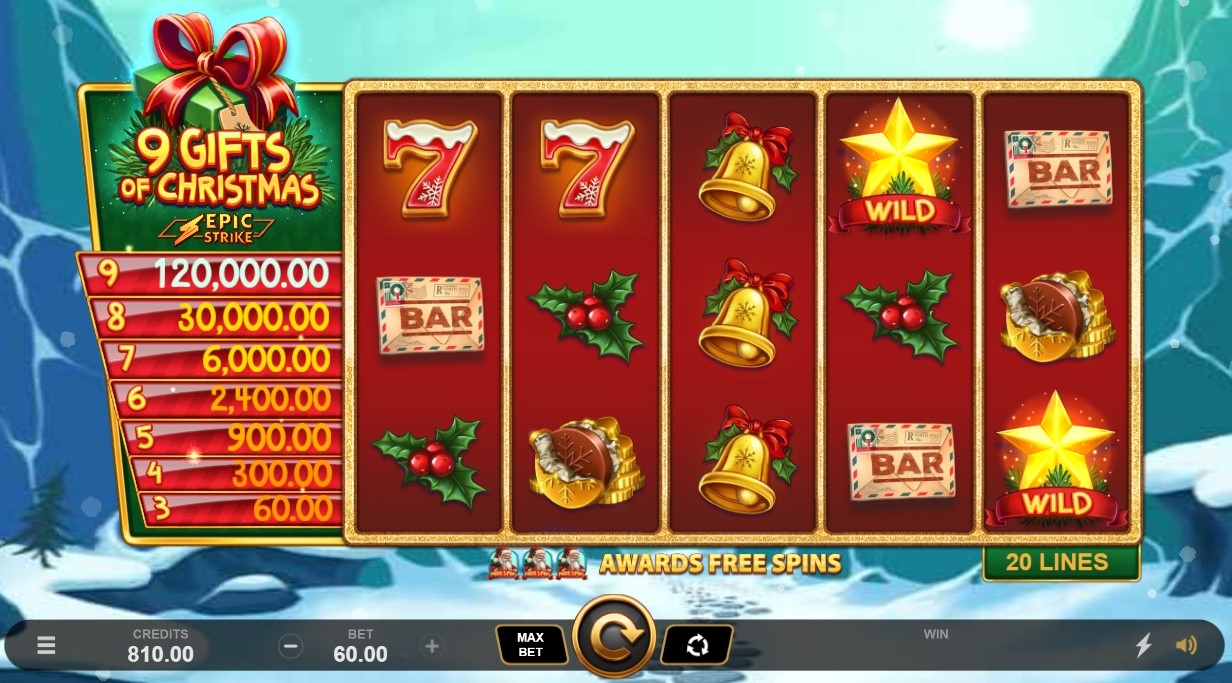 9 Gifts Of Christmas Slot Gameplay