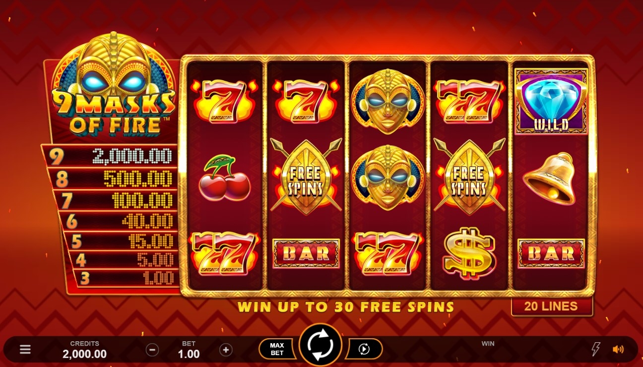 9 Masks of Fire Slot Gameplay