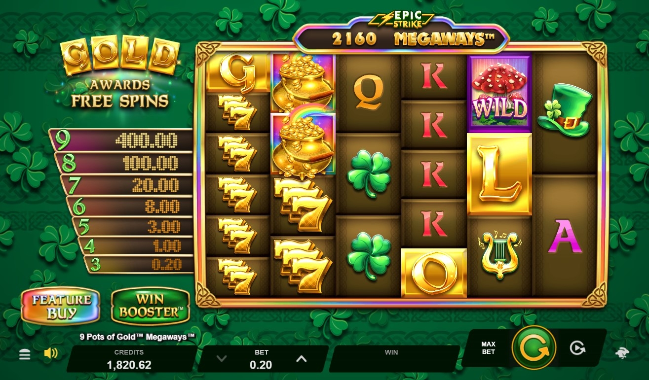 9 Pots of Gold Megaways Slot Gameplay