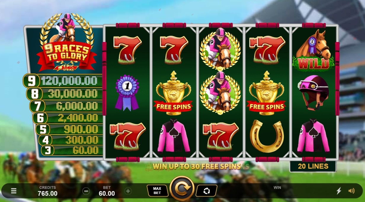9 Races to Glory Slot Gameplay