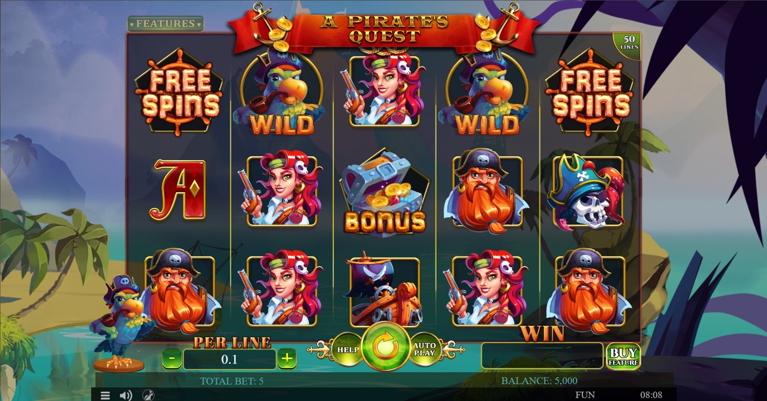 A Pirates Quest Slot Gameplay