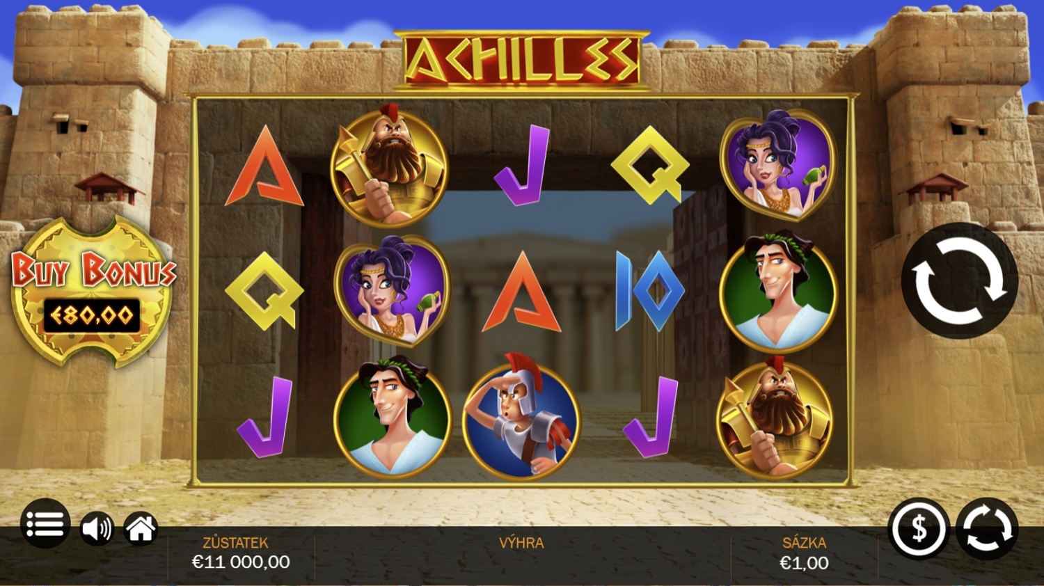 Achilles Slot Gameplay