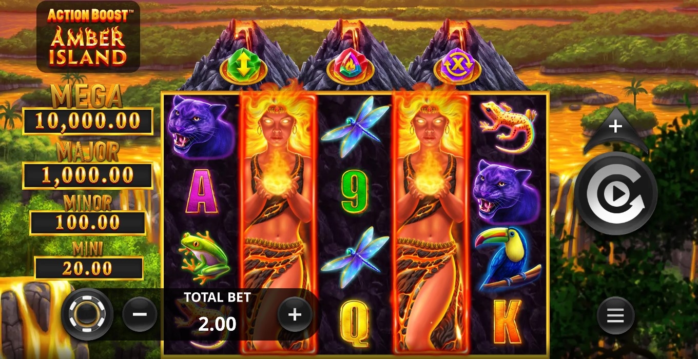 Action Boost Amber Island Slot Gameplay