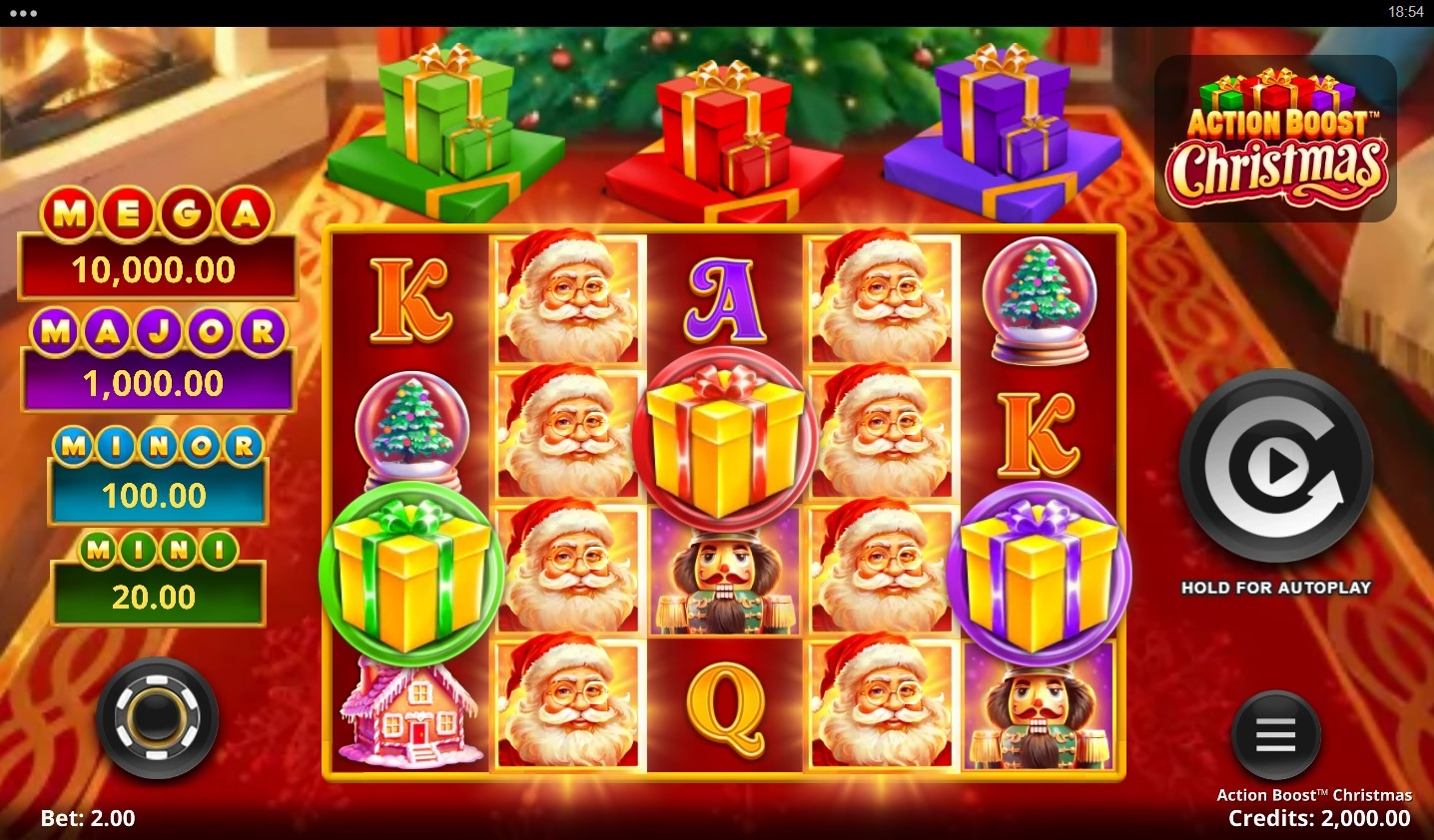 Action Boost Christmas Slot Gameplay