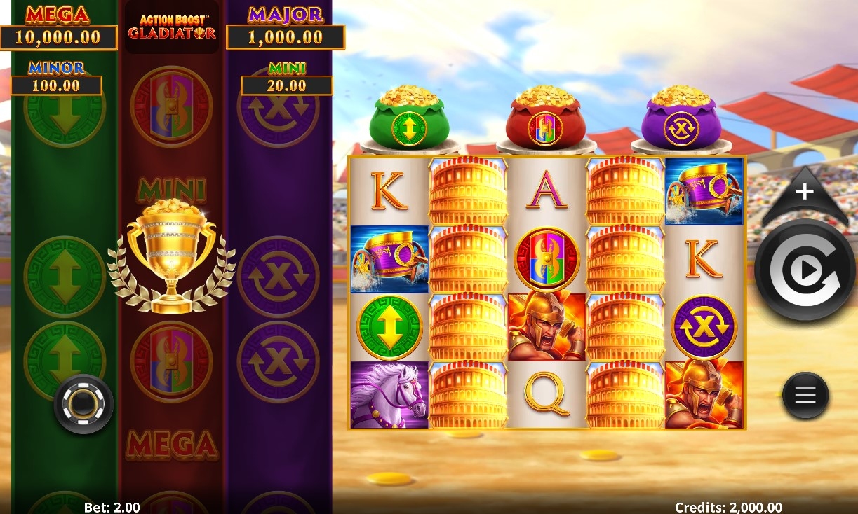 Action Boost Gladiator Slot Gameplay