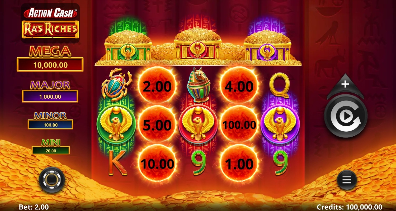 Action Cash Ra's Riches Slot Gameplay