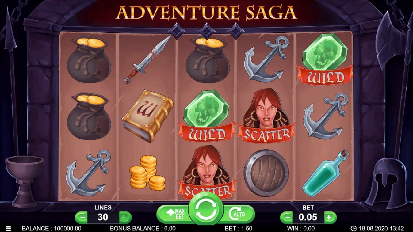 Adventure Saga Slot Gameplay