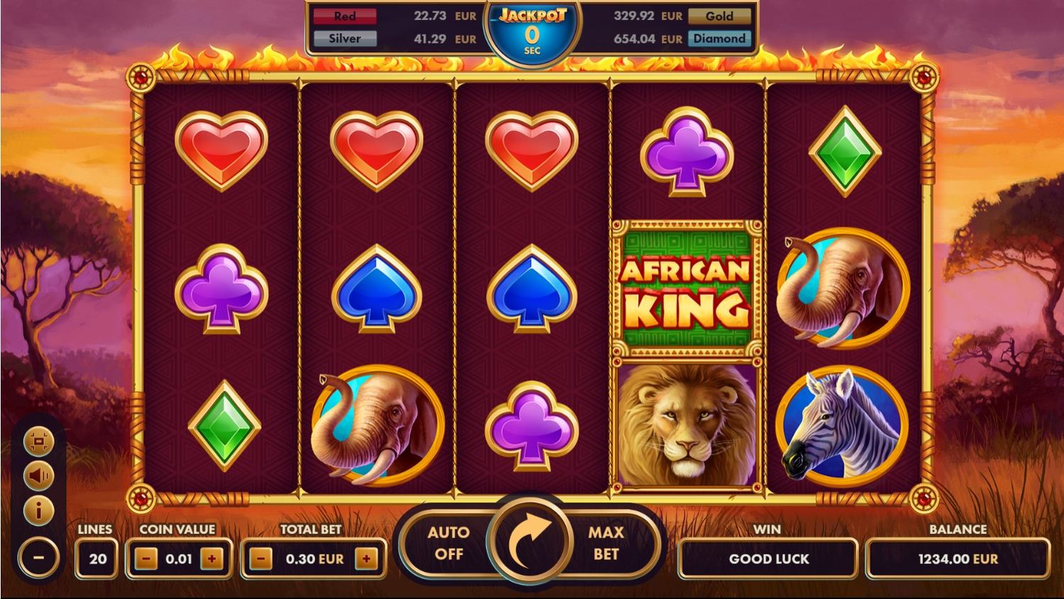 African King Slot Gameplay