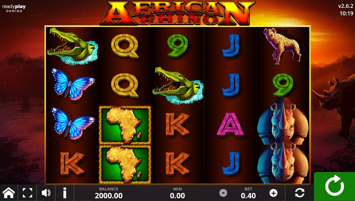 African Rhino Slot Gameplay