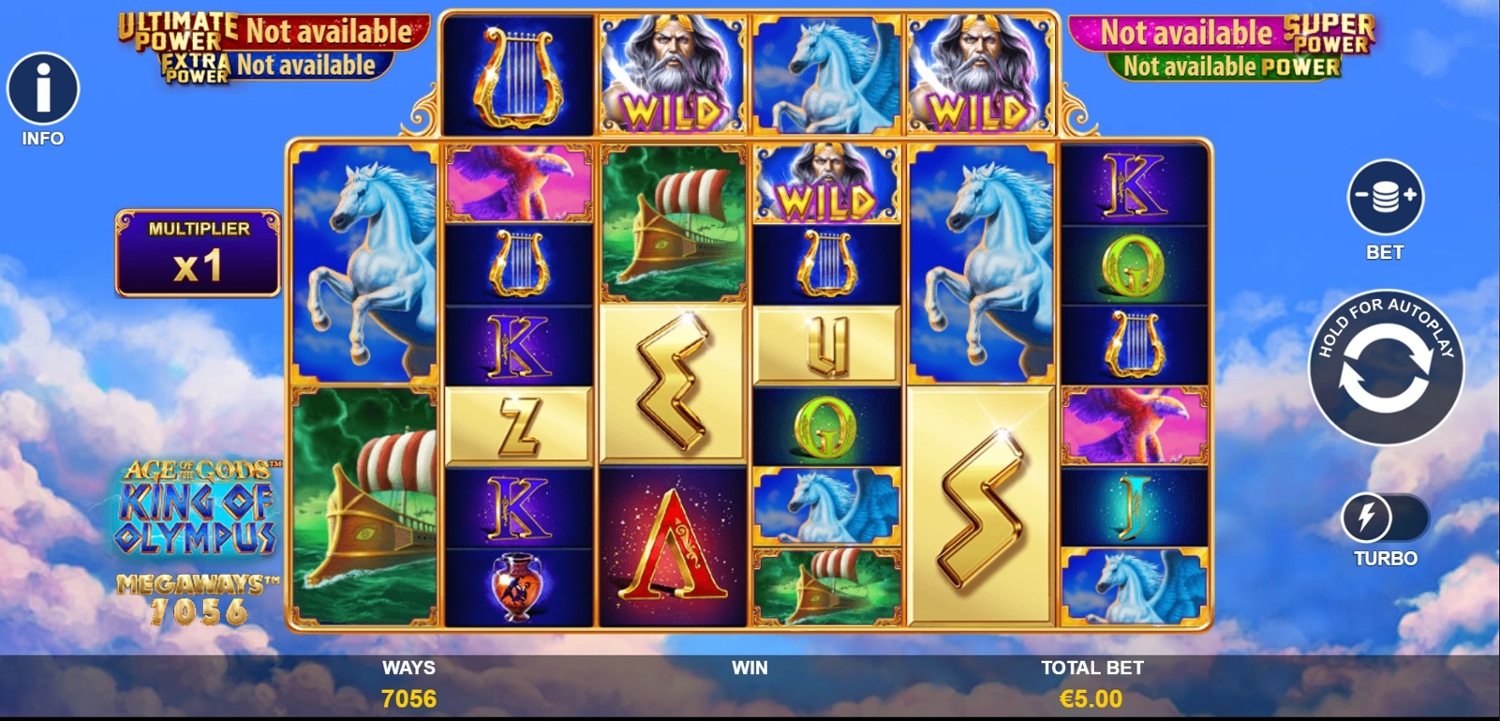Age of the Gods: King Of Olympus Megaways Slot Gameplay