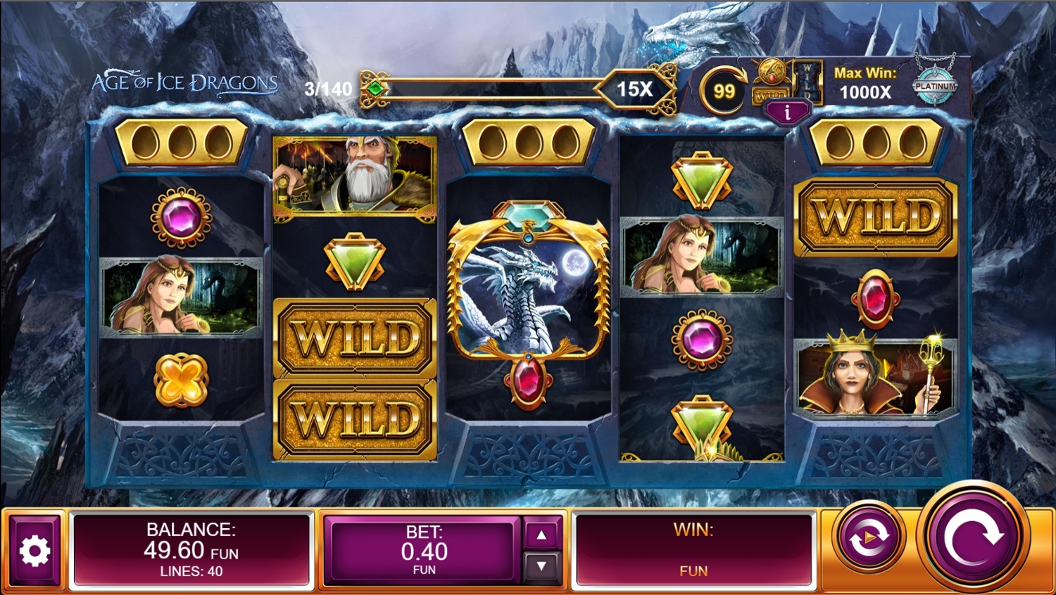 Age of Ice Dragons Slot Gameplay