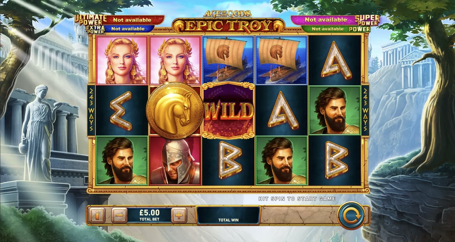 Age of the Gods: Epic Troy Slot Gameplay
