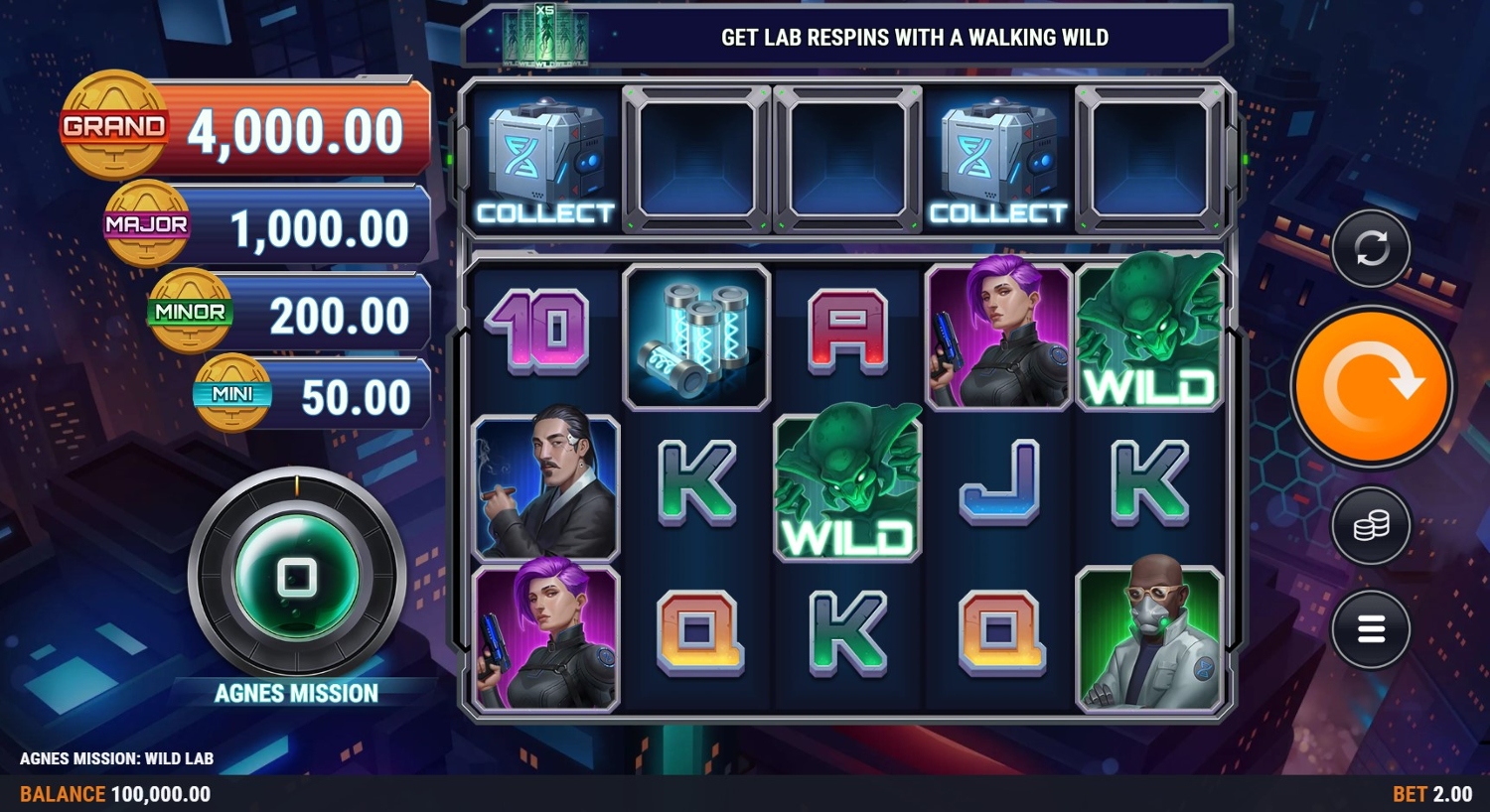 Agnes Mission: Wild Lab Slot Gameplay