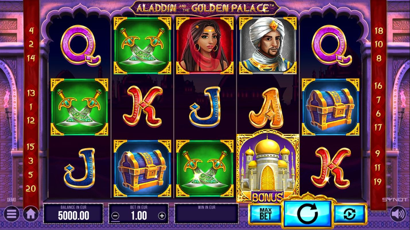 Aladdin and the Golden Palace Slot Gameplay