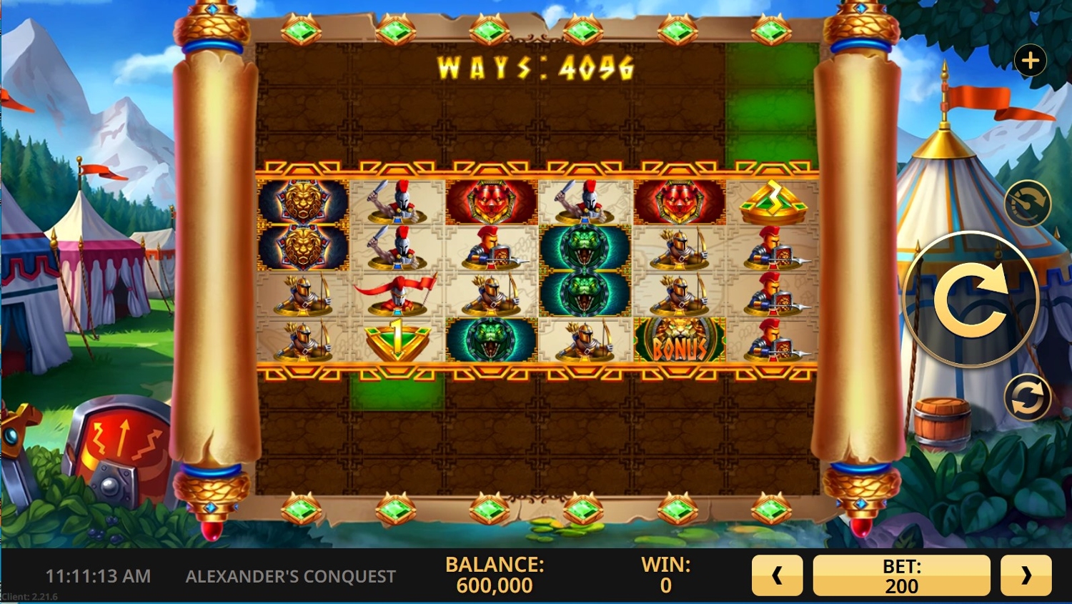 Alexander's Conquest Slot Gameplay