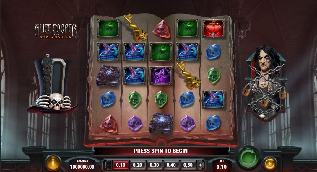 Alice Cooper Tome of Madness Slot Gameplay